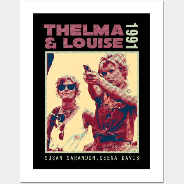 thelma and louise 1991 retro red Wall Art by NelsonPR